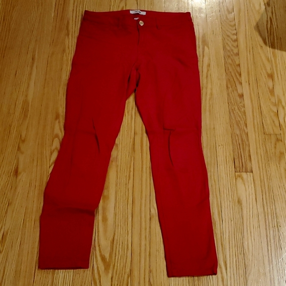 Red straight leg denim jeans - size 6 - Picture 1 of 2